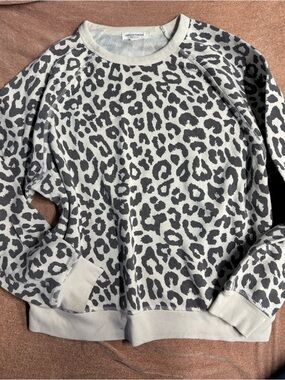 Grayson Threads Gray & Black Leopard Print Sweatshirt
